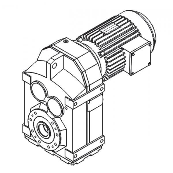 Цилиндрический мотор-редуктор серии MRN 92-93